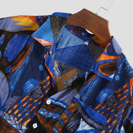 Cardigan Floral para Hombre de Manga Corta - Image 14