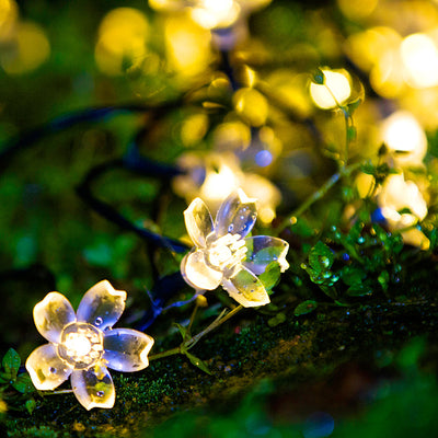 Guirnalda Solar Sakura con Linternas Decorativas Impermeables para Jardín - Image 11
