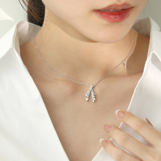 Collar de Plata Esterlina Pluma de Hada - Lujo Ligero para Mujer - Image 10