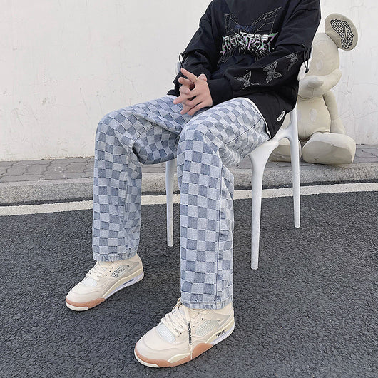 Pantalones Jeans Anchos Hip Hop Street Skateboard para Hombre