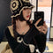 Gorro Tejido Vintage Calado Hueco Flores Transpirable