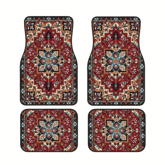 Juego de Tapetes para Auto Estilo Bohemio Retro