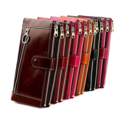 Billetera Vintage de Cuero Encerado para Mujer - Diseño Clásico - Image 10