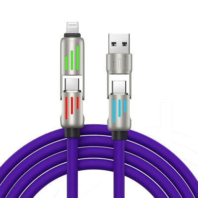 Cable de Datos 4 en 1 con Luz Respirante Multicolor - Image 5