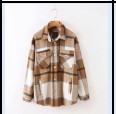 Chaqueta Tweed Cuadros para Mujer con Bolsillos y Botones - Image 17