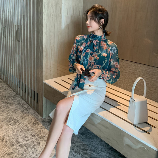 Blusa Floral Hada con Mangas Linterna para Mujer - Image 3