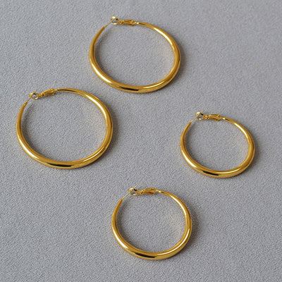 Aretes Argollas Redondas Diseño Clásico Plata 925 Elegancia Minimalista - Image 12