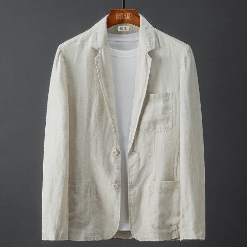 Traje de Lino Liso para Hombre - Primavera y Verano