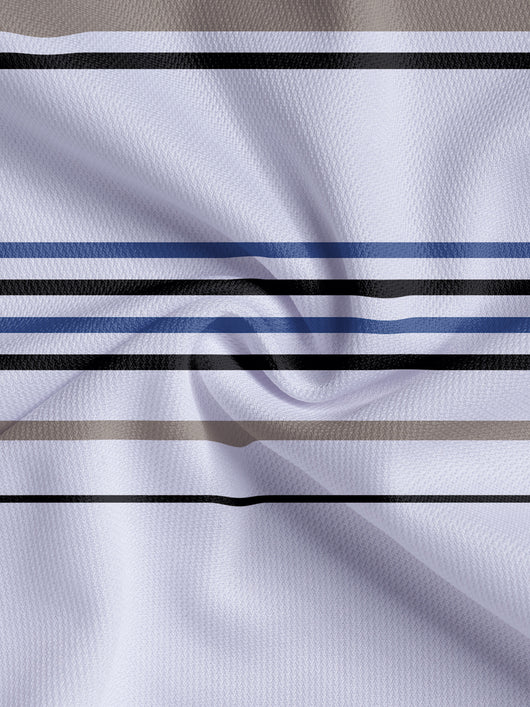 Camiseta Manga Corta a Rayas para Hombre - Estilo Business Casual - Image 8