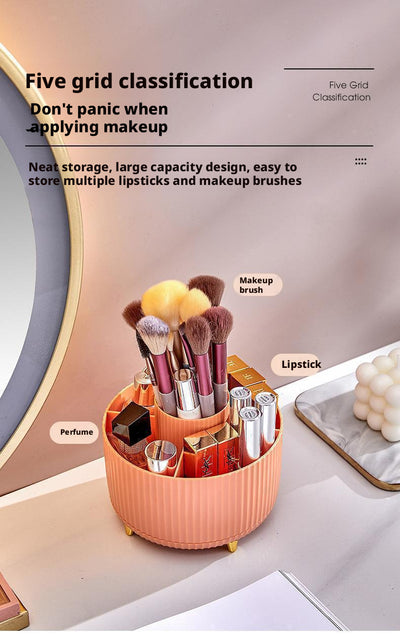 Organizador de Escritorio Naranja con Divisores - Almacenamiento Moderno para Cosméticos y Papelería - Image 7