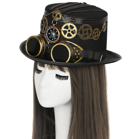 Gafas Steampunk Brújula Pirata con Denim