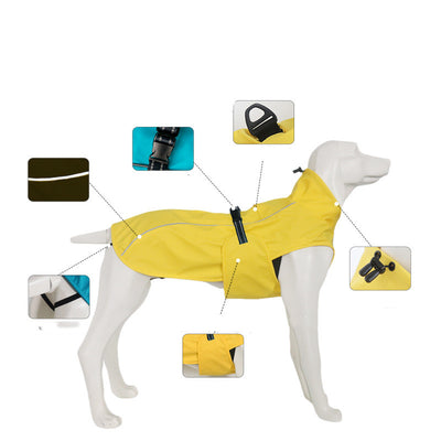 Impermeable Casual para Perros - Abrigo Resistente al Agua en Colores Sólidos - Image 3