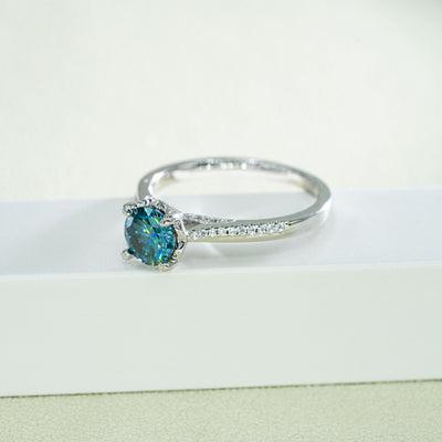 Anillo de Moissanita para Mujer en Cuatro Colores - Image 7