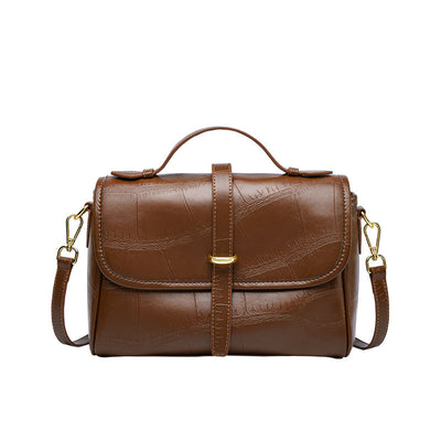 Bolso Mensajero de Cuero Genuino con Correa Cruzada - Image 5