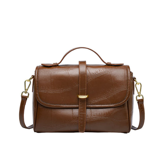 Bolso Mensajero de Cuero Genuino con Correa Cruzada - Image 5