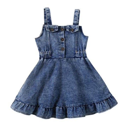 Vestido Denim con Tirantes para Niña - Diseño Clásico y Versátil - Image 5