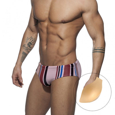 Bóxer Bikini Hombre Diseño Triangular con Rayas Atrevidas - Image 2