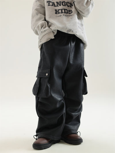 Pantalones de Trabajo en Cuero con Forro Polar para Niño - Image 13