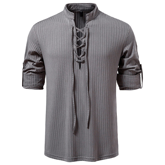 Playera Casual de Manga Larga con Cordón Ajustable para Hombre - Image 7