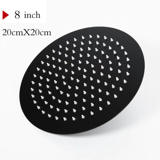 Regadera de Baño Acero Inoxidable 304 con Rociador Negro Premium - Image 2