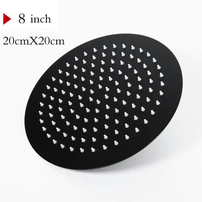 Regadera de Baño Acero Inoxidable 304 con Rociador Negro Premium - Image 2