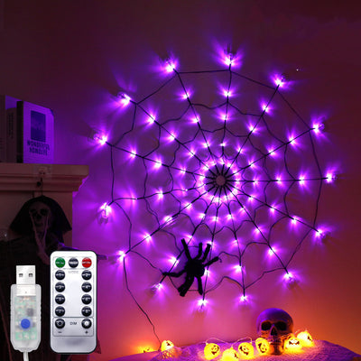 Luz de Telaraña LED Halloween con Control Remoto - 8 Modos de Iluminación - Image 7