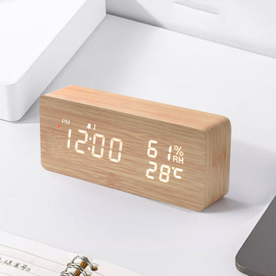Reloj Digital LED con Control Remoto, Temperatura y Humedad - Image 4
