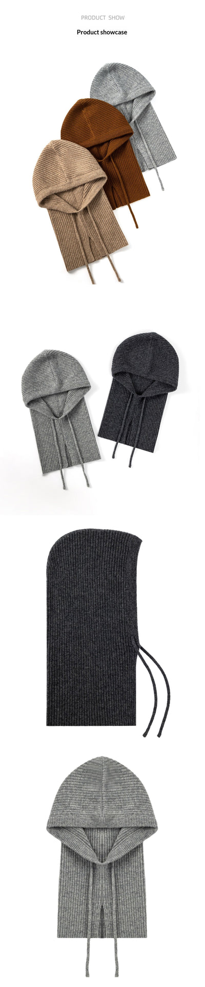 Gorro Tejido Premium Impermeable de Color Liso para Mujer - Image 10