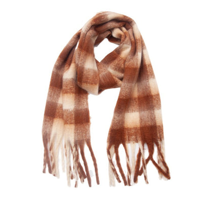 Bufanda Escocesa Gruesa con Borlas para Mujer - Chal Acolchado Premium - Image 10
