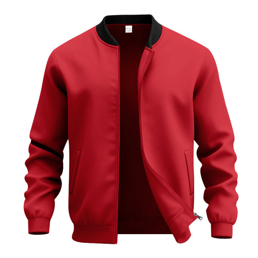Chamarra Minimalista Americana Retro con Cierre y Cuello de Pie - Image 11