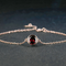 Pulsera de Granate Natural con Baño de Oro Rosa y Plata de Ley