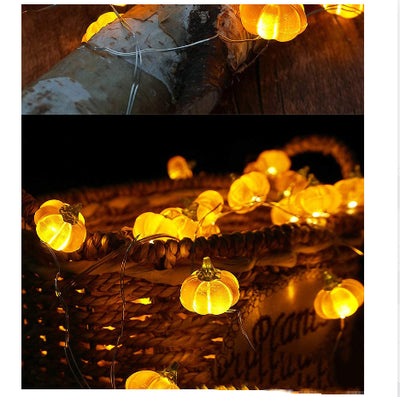 Cadena de Luces LED Calabazas con Batería para Decoración Halloween - Image 9