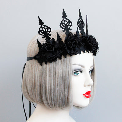 Diadema Máscara de Belleza Corona Negra - Image 7