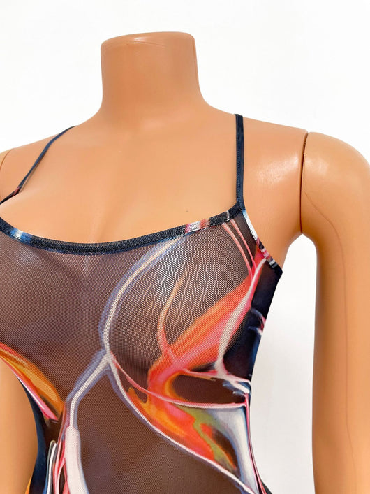 Jumpsuit Sensual de Malla Transparente con Tirantes - Image 19