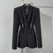 Blazer Ejecutivo con Cintura Ajustable de Malla