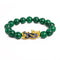 Pulsera Mascota Calcedonia Verde 12mm con Cambio de Color Térmico