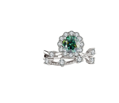 Anillo de Moissanita para Mujer en Plata Esterlina y Platino - Image 8