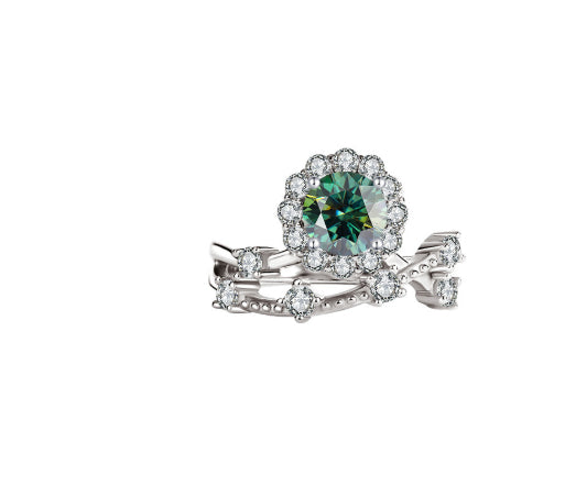 Anillo de Moissanita para Mujer en Plata Esterlina y Platino - Image 8