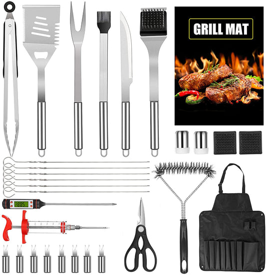Set Completo 30 Piezas: Delantal con Bolsa, Herramientas BBQ y Accesorios de Repostería - Image 2
