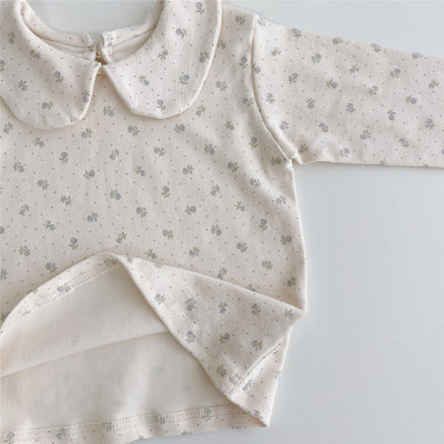 Blusa Infantil a Cuadros con Detalle Floral para Niña - Image 17