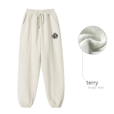 Pantalones de Algodón Terry con Puños Elásticos y Detalles de Terciopelo - Image 10