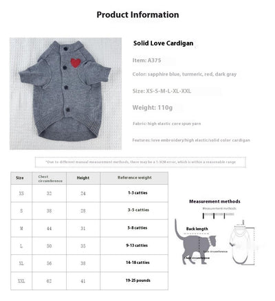 Suéter Cálido para Perros y Gatos - Cardigan Tejido para Mascotas Pequeñas y Medianas - Image 12