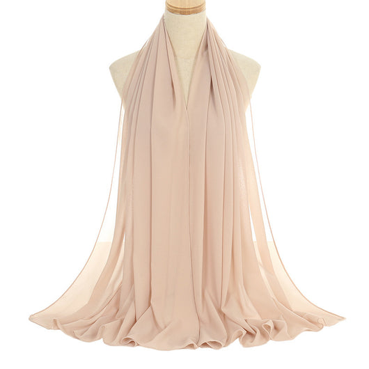 Pañuelo Rectangular de Chiffón Perla para Mujer - Colores Sólidos - Image 9