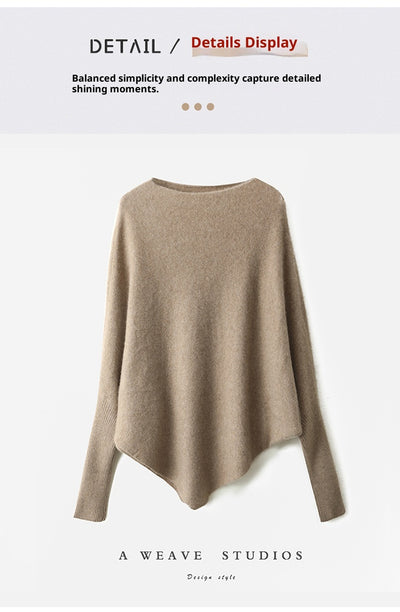 Suéter Holgado para Mujer con Cuello Bardot Tejido Retro - Image 10