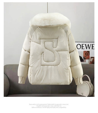 Abrigo de Lujo Coreano con Cuello de Pelaje - Cálido y Elegante - Image 9