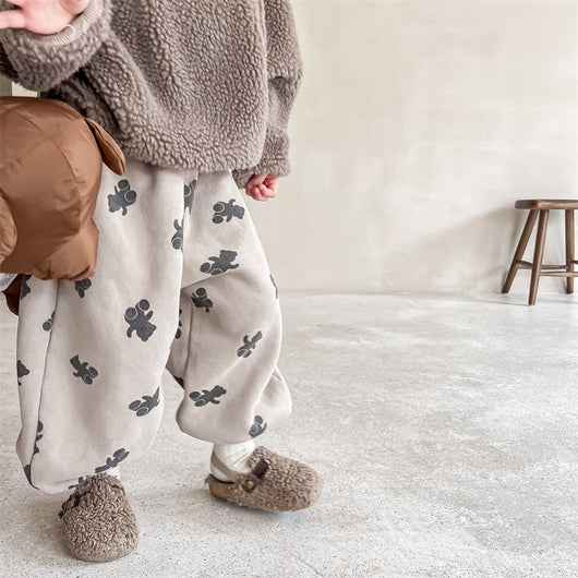 Pantalones Térmicos Deportivos con Estampado Oso para Niños y Niñas - Image 29