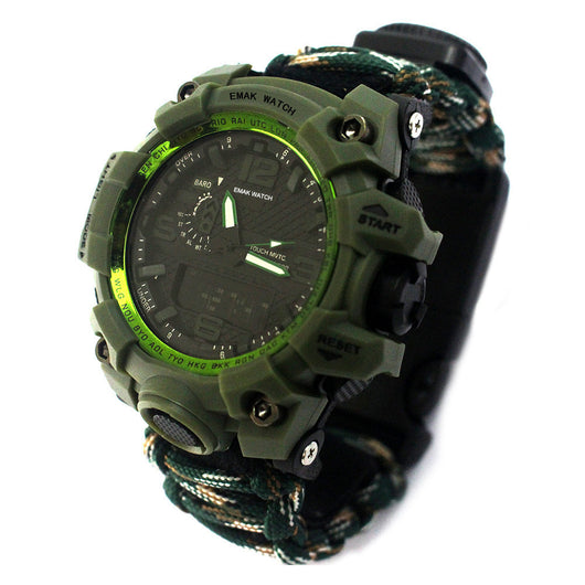 Reloj de Supervivencia Táctico Impermeable con Cordón Paracaídas - Image 3