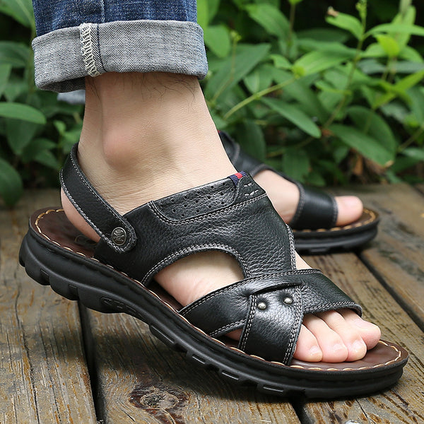 Zapatos de Cuero para Playa y Actividades Outdoor - Diseño Fresco y Versátil