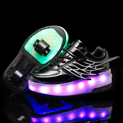 Zapatillas Infantiles Wings Luminiscentes con Ruedas Dobles - Image 3