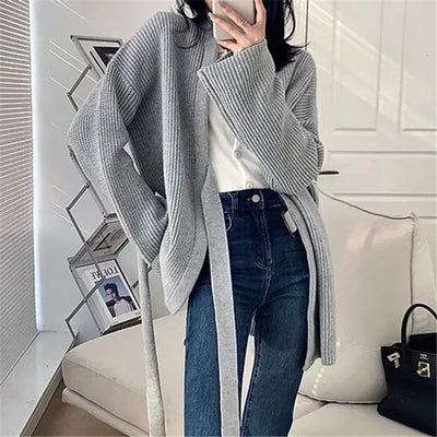 Chaqueta de Punto para Mujer con Cinturón Integrado - Image 20